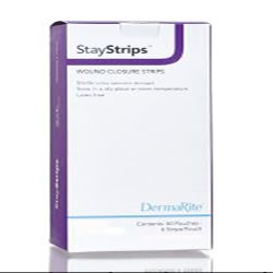 Skin Closure Strip StayStrips 1/4 X 1-1/2 Inch Nonwoven Material Flexible Strip White