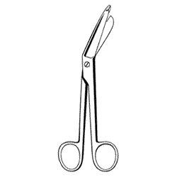 Merit Lister Bandage Scissors Angled 5-1/2" Stainless Steel Non-Sterile