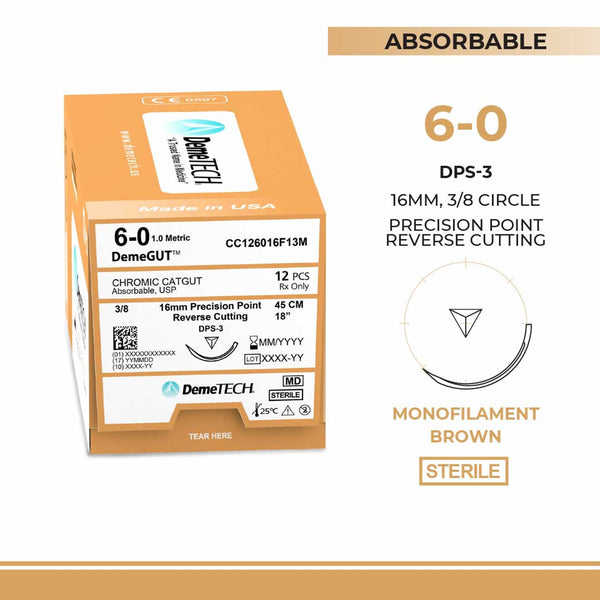 Chromic Gut, 6-0, 16