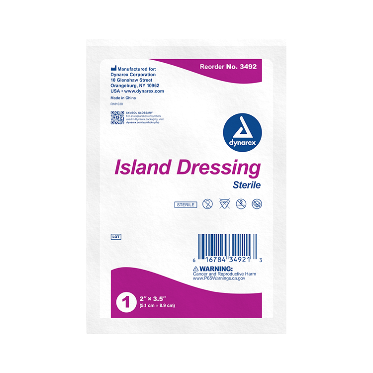 Island Dressing Sterile (Individually Bagged), 2" x 3.5", 50/Box