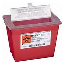 Sentinel Sharps Container 2g Translucent Red 11-5/8x7-3/4x8-5/8