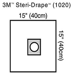 Steri-Drape 15x15" Sterile Surgical Drape Fenestrated 10/box