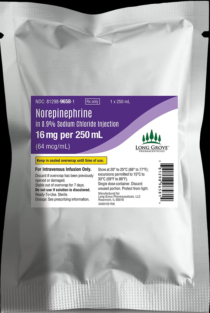 Norepinephrine 16mg, 250mL