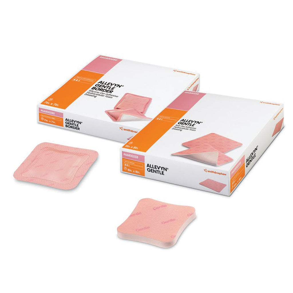 hydrocellular foam dressing Thin McKesson Lite 3 X 3 Inch With Gentle Border Lite Adhesive Dressing,