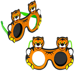 Tiger Fun Frames Occluder Glasses 2/pk