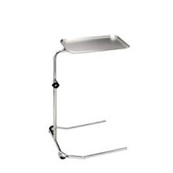 Mayo Stand, U-Shaped Base, Stainless Steel, Height Adjusts 31" - 50"