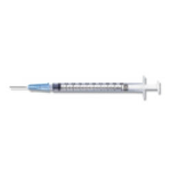 Syringe 1cc 27g 3/8 100/bx BD 303344