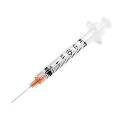 Syringe 3cc 25g x 5/8 w/retractable needle BD 305269 100/bx