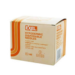 Needles 25g x 1in 100/box, Exel