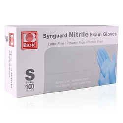 Basic Synguard Nitrile Exam Gloves 100/box