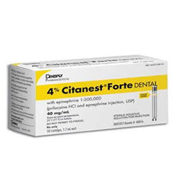 Citanest Forte 4% and epinephrine 1:200,000 50/bx