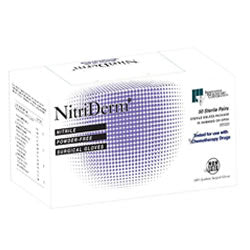 NitriDerm Nitrile Surgical Gloves Latex-Free White 50Pr/Bx