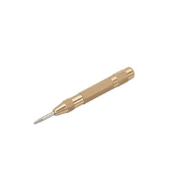 Spring Loaded Center Punch With Brass Handle