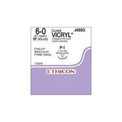 Ethicon Suture Vicryl 6-0 J489G 12/box
