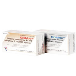 Orabloc (articaine HCl 4%) With epinephrine 50/bx