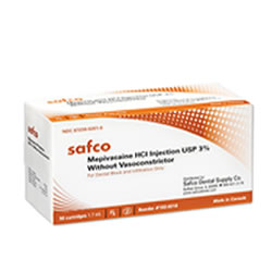 Safco Mepivacaine HCl 3% 50/bx