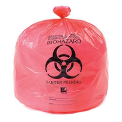Red Bags, Biohazard 24x24 20/pack