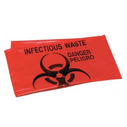 Infectious Waste Bags, 1.25mil 250/case