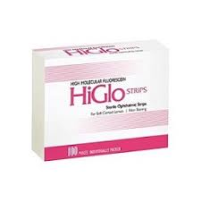 HiGlo Strips (High Molecule Fluorescein) 100/box