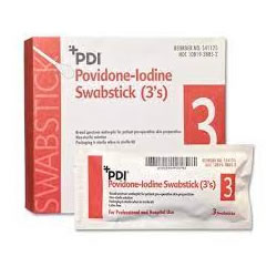 PDI Povidone Iodine Swabsticks 3/pk